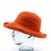 PARKHURST 's Orange 100% Cotton Wide Brim Soft Foldable Flexible Sun Hat M  eb-47982273